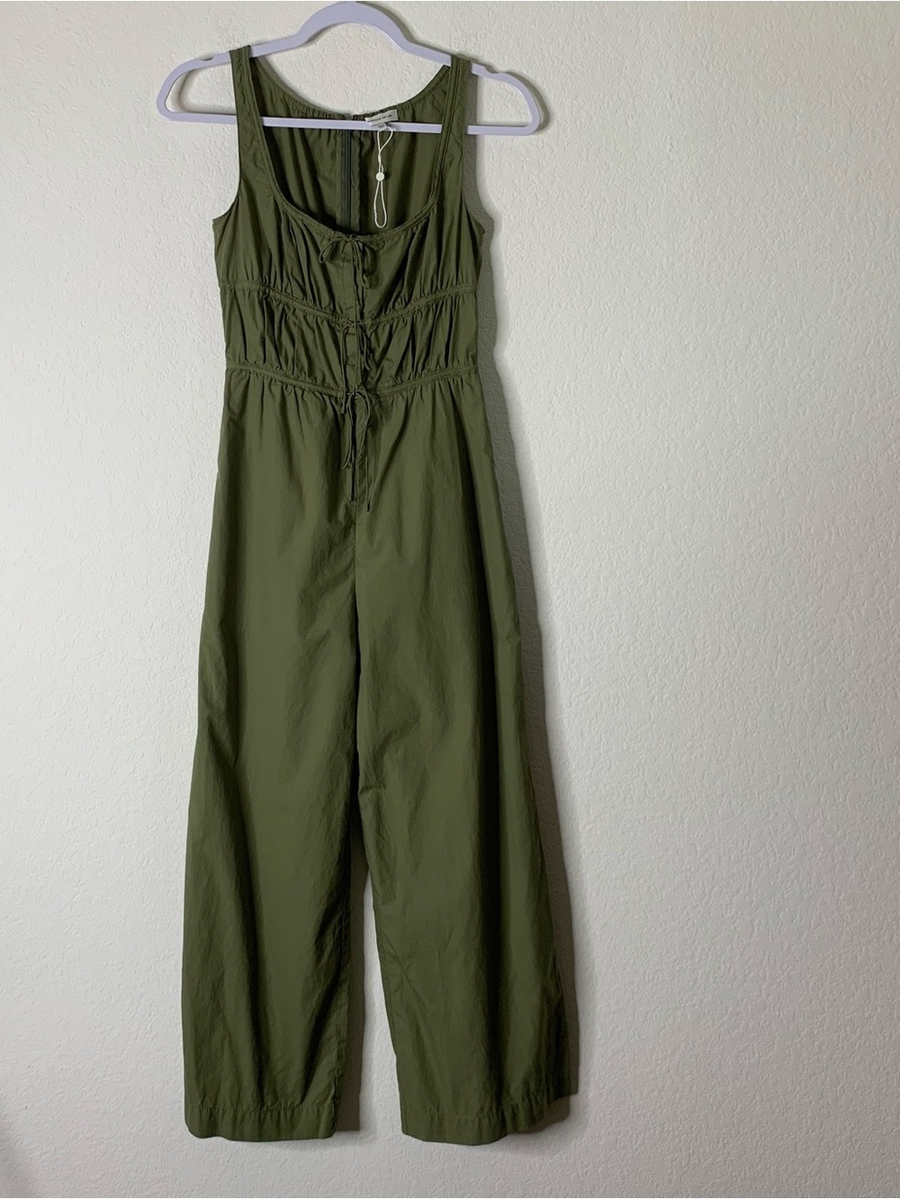 Rebecca Taylor Womens Green cotton poplin jumpsuit 00